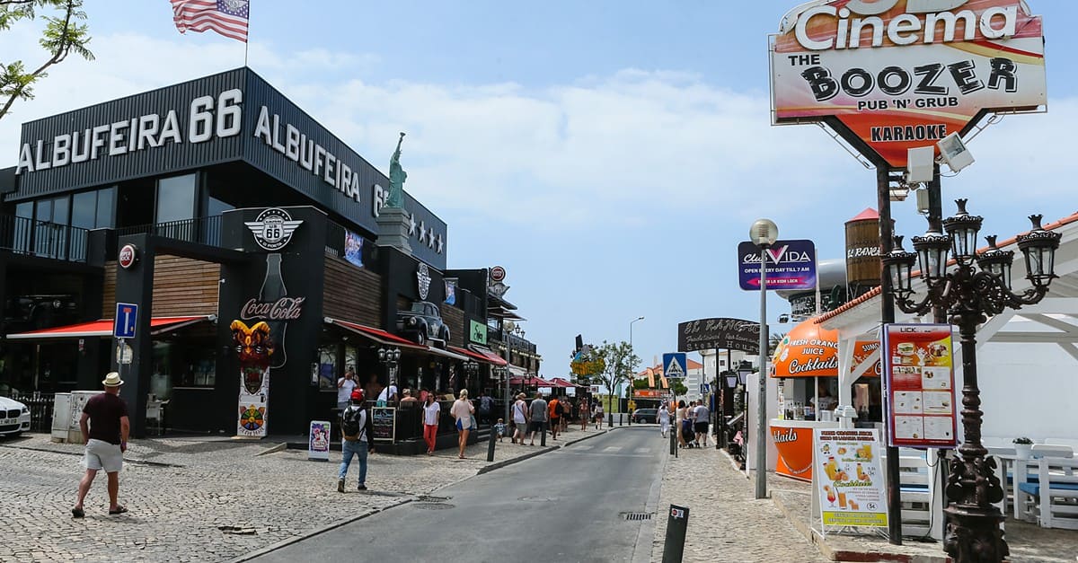 Albufeira - Rua da Oura, one of the most common places by tourists of all countries

